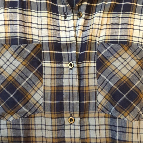 Free People Plaid Top - Picture 2 of 6